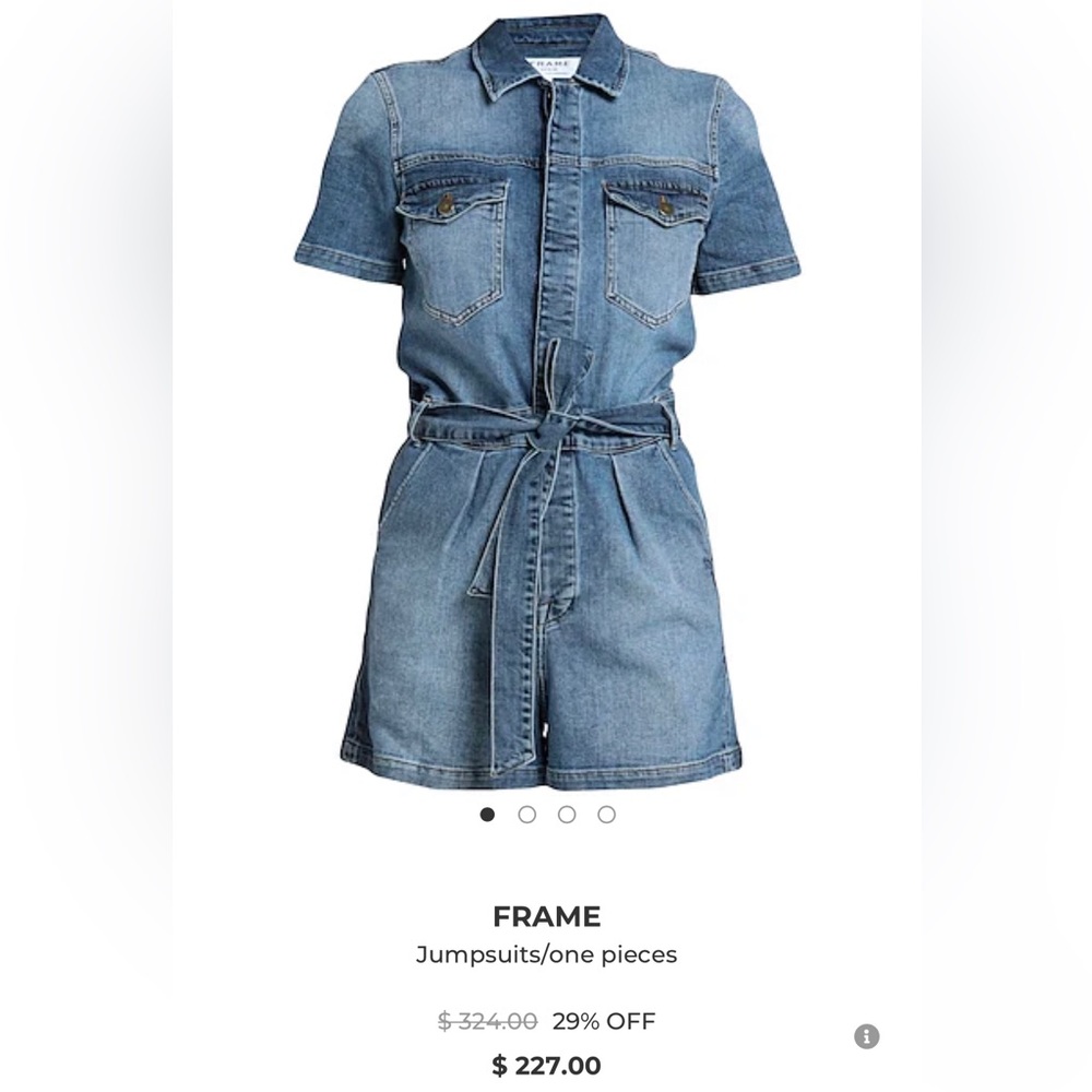 ❌𝗦𝗢𝗟𝗗❌Brand New With Tags FRAME Denim Jumpsuit Size Large Retails $300